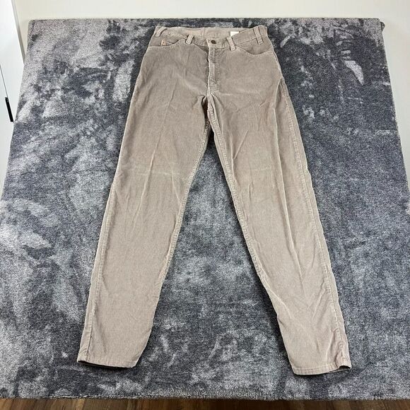 Vtg 90s Orange Tab Levi's 550 Gray Corduroy Men's 32X34 (31X33) Straight Jeans - Picture 1 of 10